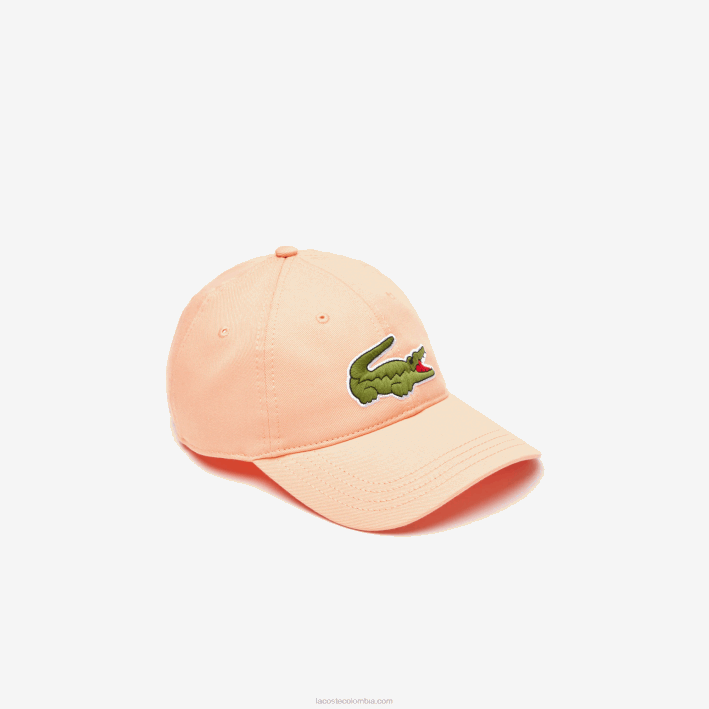hombres Lacoste 6F242177 naranja claro heb gorra de sarga de algodón orgánico ajustable hombres Lacoste 6F242177 naranja claro heb gorra de sarga de algodón orgánico ajustable