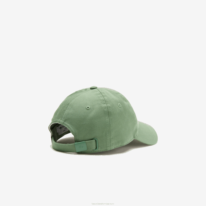 hombres Lacoste 6F242178 verde caqui kx5 gorra de sarga de algodón orgánico ajustable