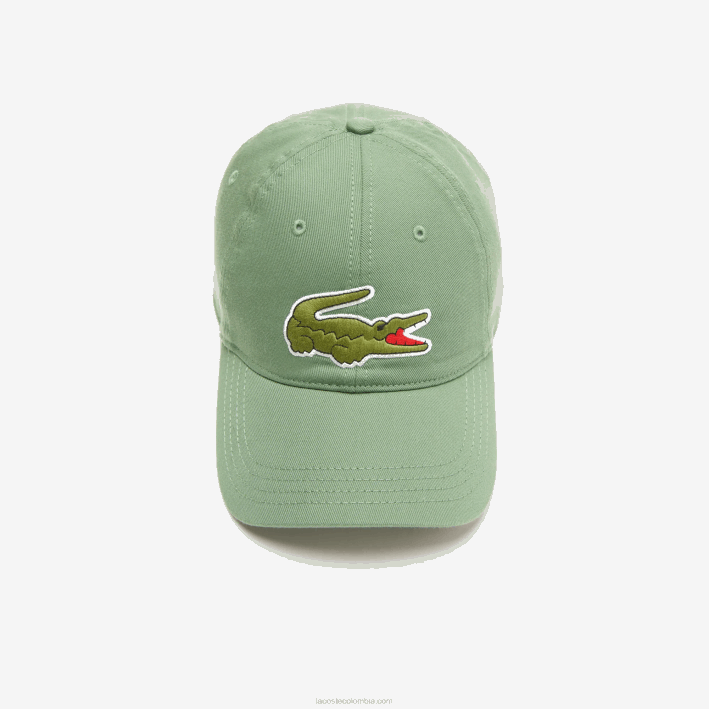 hombres Lacoste 6F242178 verde caqui kx5 gorra de sarga de algodón orgánico ajustable