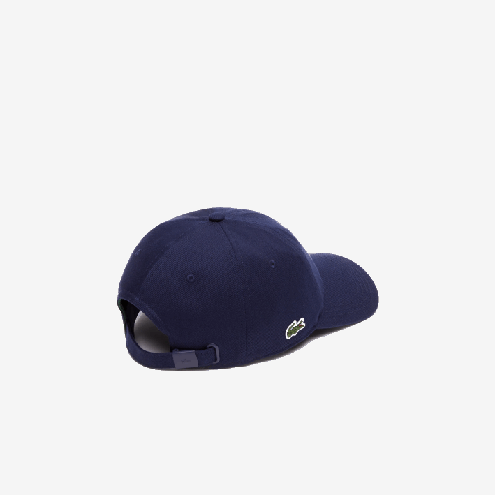 hombres Lacoste 6F242182 azul marino 166 gorra de sarga de algodón orgánico
