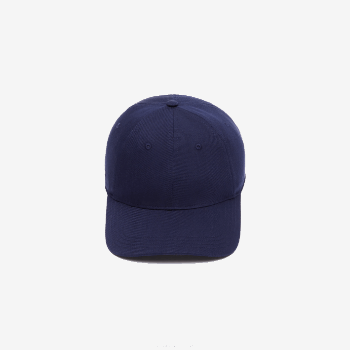 hombres Lacoste 6F242182 azul marino 166 gorra de sarga de algodón orgánico