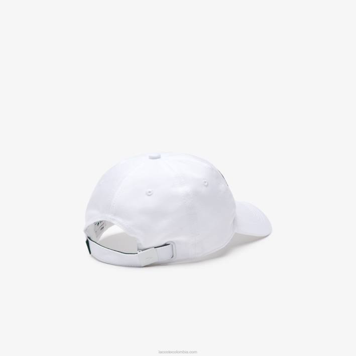 hombres Lacoste 6F242238 blanco 001 gorra con insignia en contraste