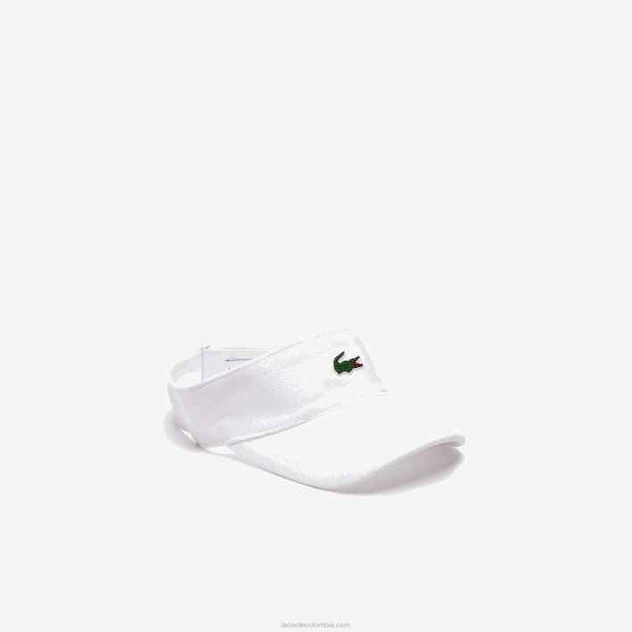 hombres Lacoste 6F242247 blanco 001 visera de tenis sport piqué y polar