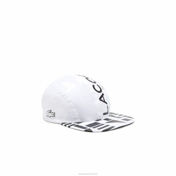 hombres Lacoste 6F242258 blanco morado negro 6p1 gorra deportiva ligera