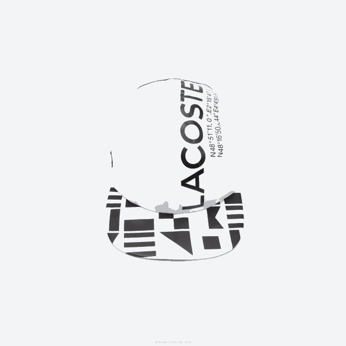 hombres Lacoste 6F242258 blanco morado negro 6p1 gorra deportiva ligera