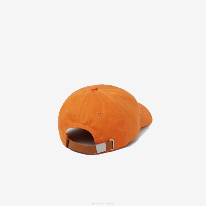 hombres Lacoste 6F242261 naranja tv1 correa de contraste y gorra de algodón de cocodrilo de gran tamaño