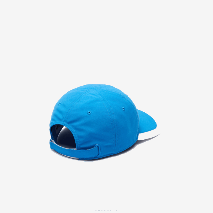 hombres Lacoste 6F242295 azul blanco 8px gorra deportiva ligera con borde en contraste