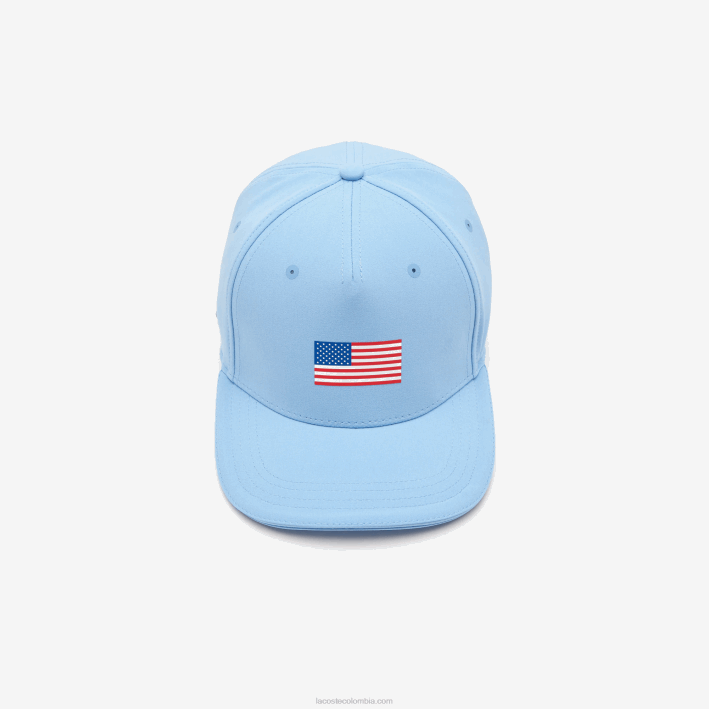 hombres Lacoste 6F242332 azul 5r4 gorra ajustable de la bandera americana del deporte de la copa de los presidentes