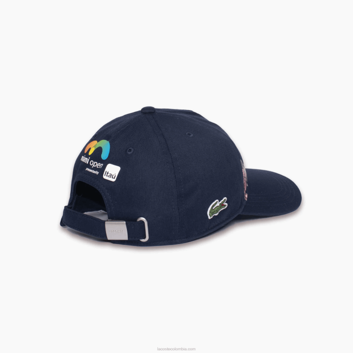 hombres Lacoste 6F242338 azul marino 166 miami abierto miami sombrero gráfico