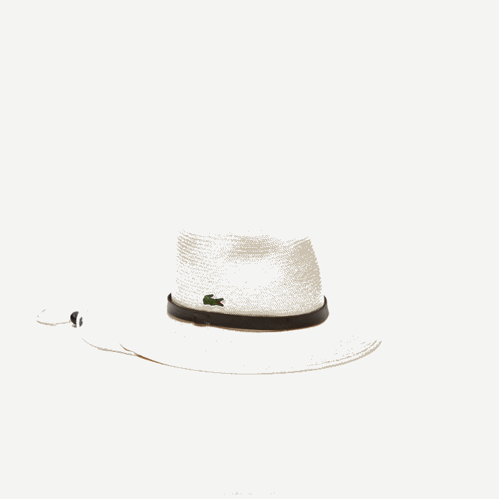 hombres Lacoste 6F242340 beis 8lx gorra sport miami de tejido abierto con cordón