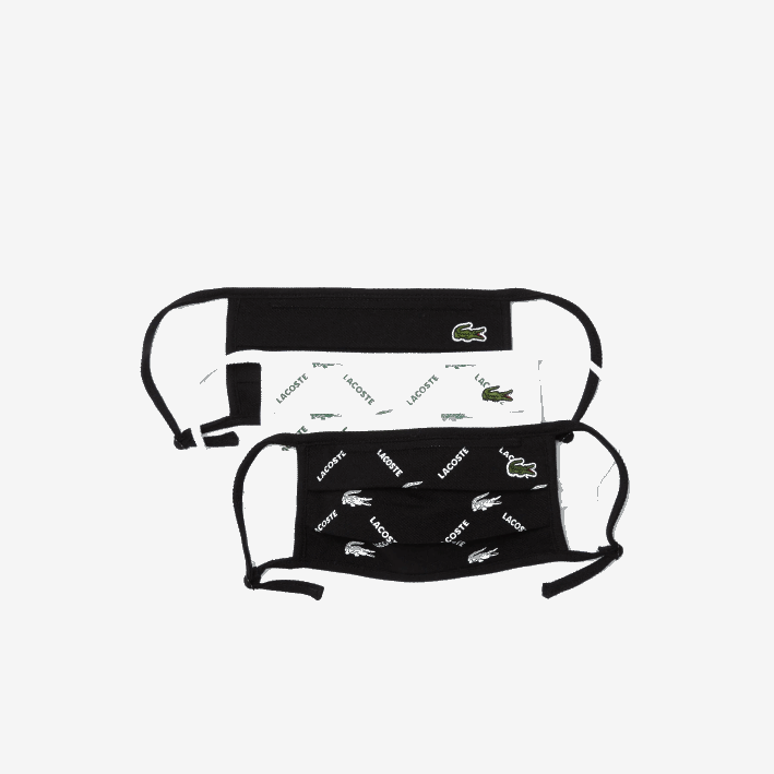hombres Lacoste 6F242273 negro verde blanco 299 l.12.12 mascarillas ajustables de protección facial pack de 3