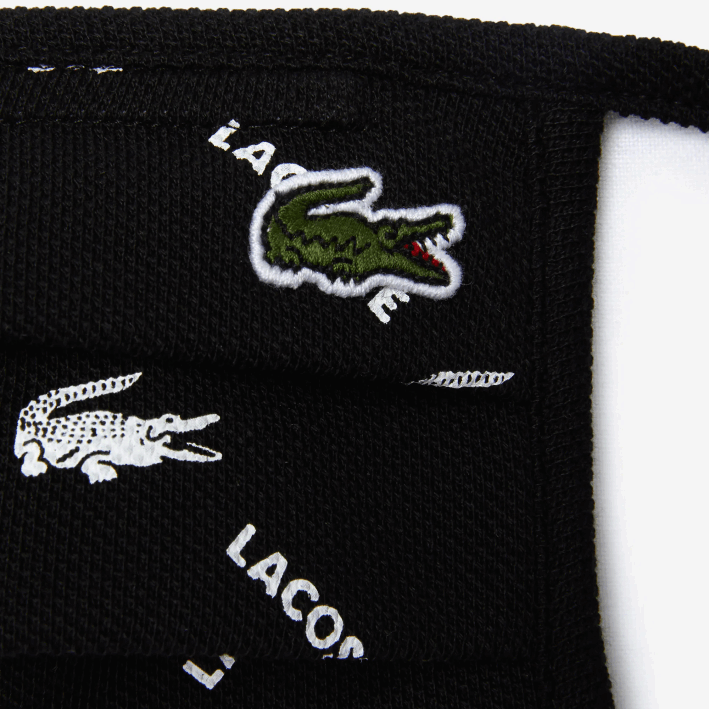 hombres Lacoste 6F242273 negro verde blanco 299 l.12.12 mascarillas ajustables de protección facial pack de 3