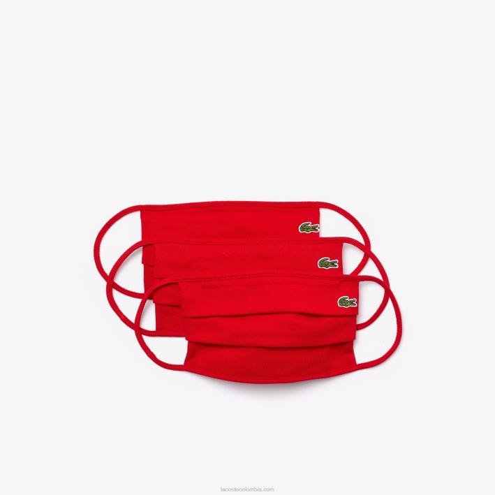 hombres Lacoste 6F242311 rojo 240 l.12.12 máscaras faciales paquete de 3 hombres Lacoste 6F242311 rojo 240 l.12.12 máscaras faciales paquete de 3