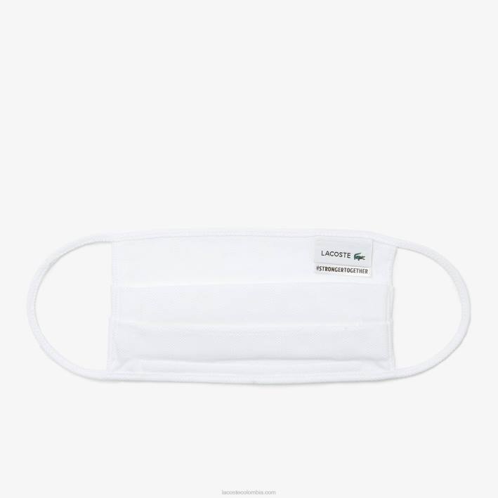 hombres Lacoste 6F242322 blanco 001 l.12.12 máscara de protección facial de piqué de algodón