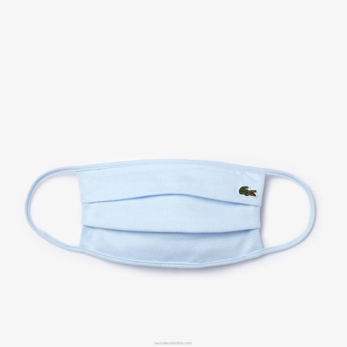 hombres Lacoste 6F242323 azul claro t01 l.12.12 máscara de protección facial de piqué de algodón hombres Lacoste 6F242323 azul claro t01 l.12.12 máscara de protección facial de piqué de algodón