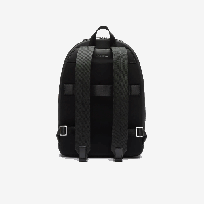 hombres Lacoste 6F242022 negro 000 mochila de cuero cosido mate chantaco
