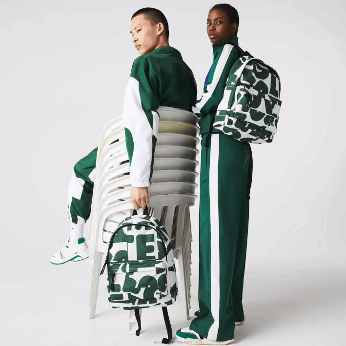 hombres Lacoste 6F242045 allover print croco carré j42 mochila neocroc de lona de la firma desestructurada hombres Lacoste 6F242045 allover print croco carré j42 mochila neocroc de lona de la firma desestructurada