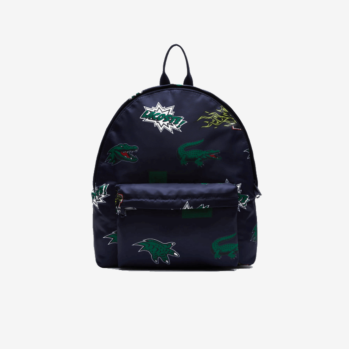 hombres Lacoste 6F242096 marino 166 cocodrilo por toda la prenda l25 mochila con estampado de cómic