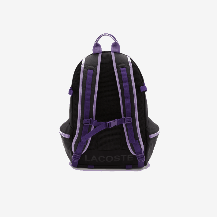 hombres Lacoste 6F242100 noir samui neva farine k96 mochila con diseño colour block y bolsillo con cremallera