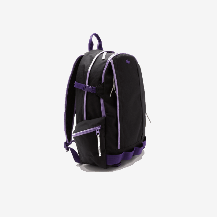 hombres Lacoste 6F242100 noir samui neva farine k96 mochila con diseño colour block y bolsillo con cremallera