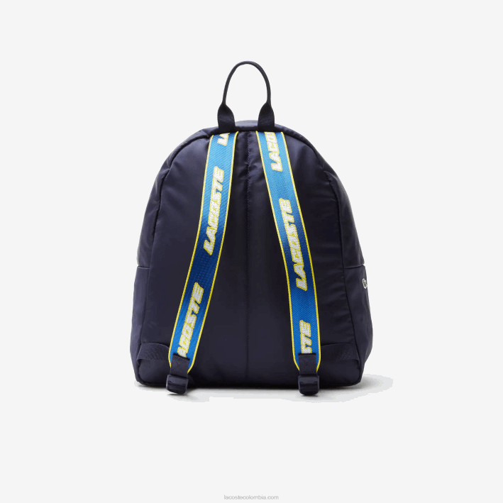 hombres Lacoste 6F242109 marina 166 puerto deportivo k99 mochila con estampado de cómic