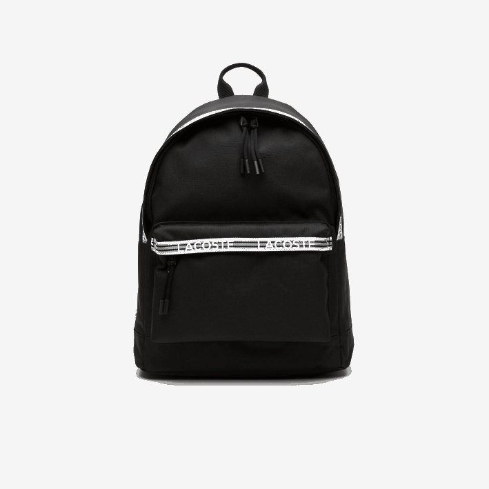 hombres Lacoste 6F242136 negro blanco 279 mochila neocroc con correas con cremallera y logo