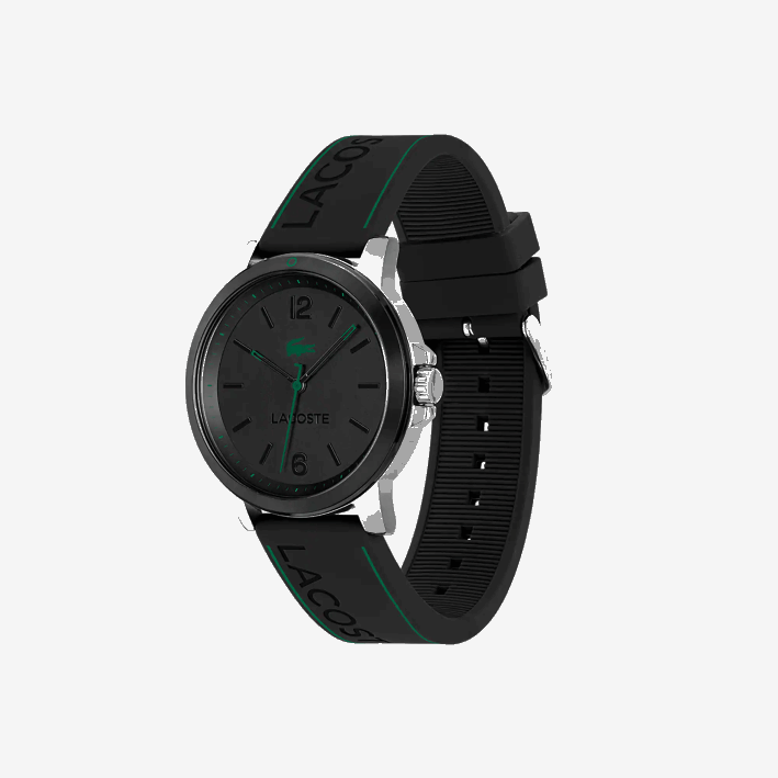 hombres Lacoste 6F242156 negro 000 reloj court 3 agujas silicona negra