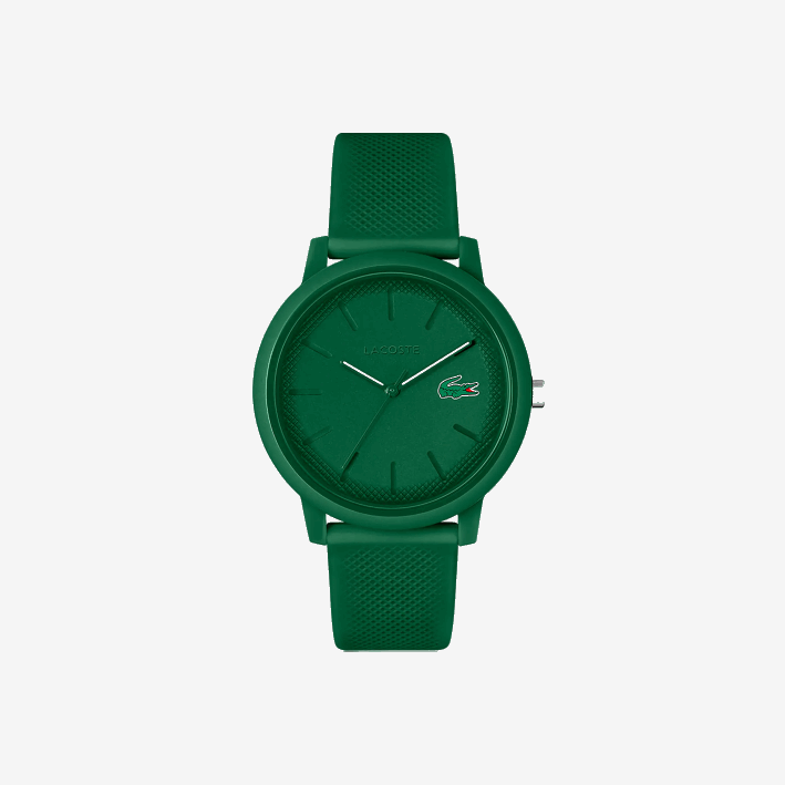 hombres Lacoste 6F242198 verde 000 Reloj con correa de silicona verde 12.12