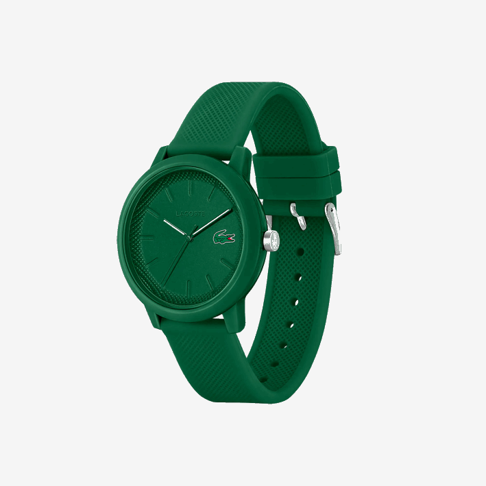 hombres Lacoste 6F242198 verde 000 Reloj con correa de silicona verde 12.12
