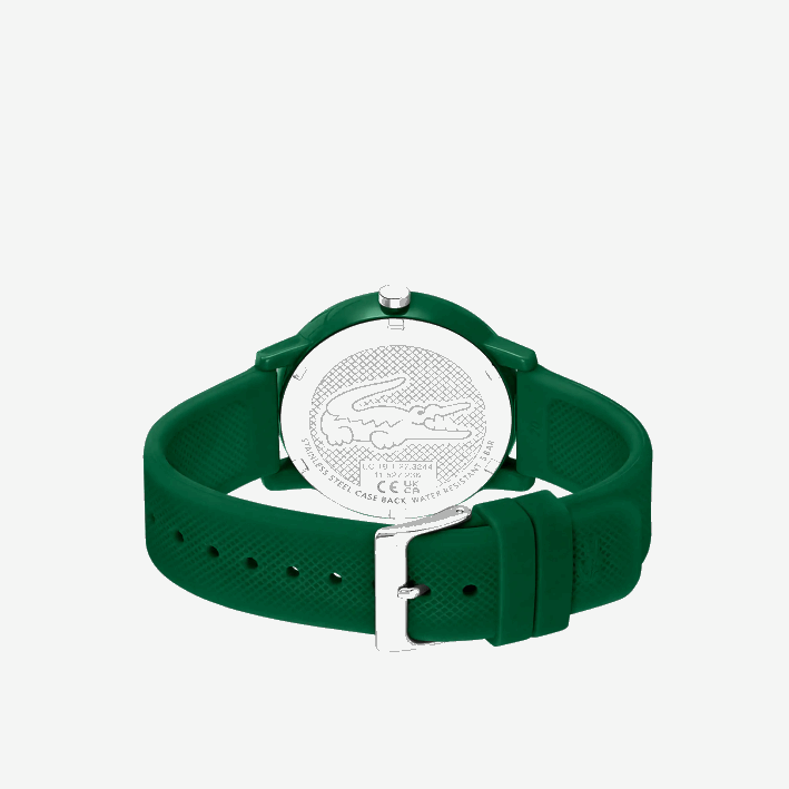 hombres Lacoste 6F242198 verde 000 Reloj con correa de silicona verde 12.12