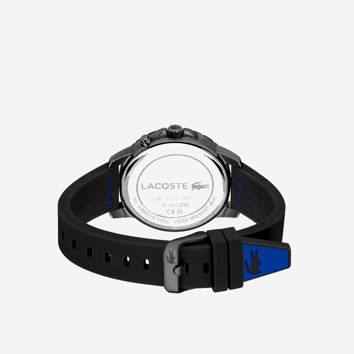 hombres Lacoste 6F242199 negro 000 reloj de silicona negra multifuncional de resistencia
