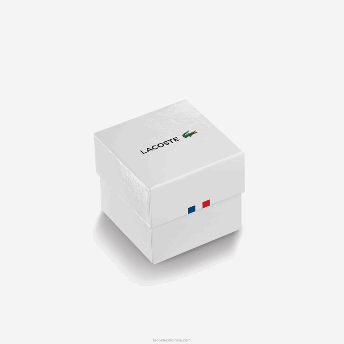 hombres Lacoste 6F242203 blanco 000 Reloj 12.12 correa silicona blanca