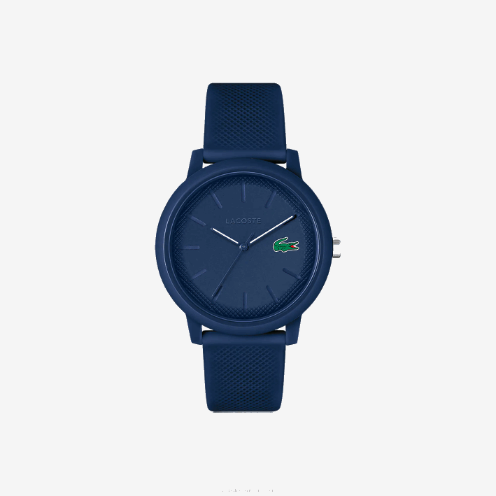 hombres Lacoste 6F242204 azul 000 Reloj 12.12 correa silicona azul