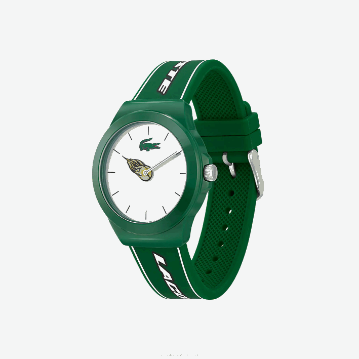 hombres Lacoste 6F242206 verde 000 reloj correa de silicona verde neocroc