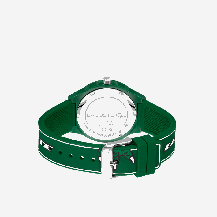 hombres Lacoste 6F242206 verde 000 reloj correa de silicona verde neocroc