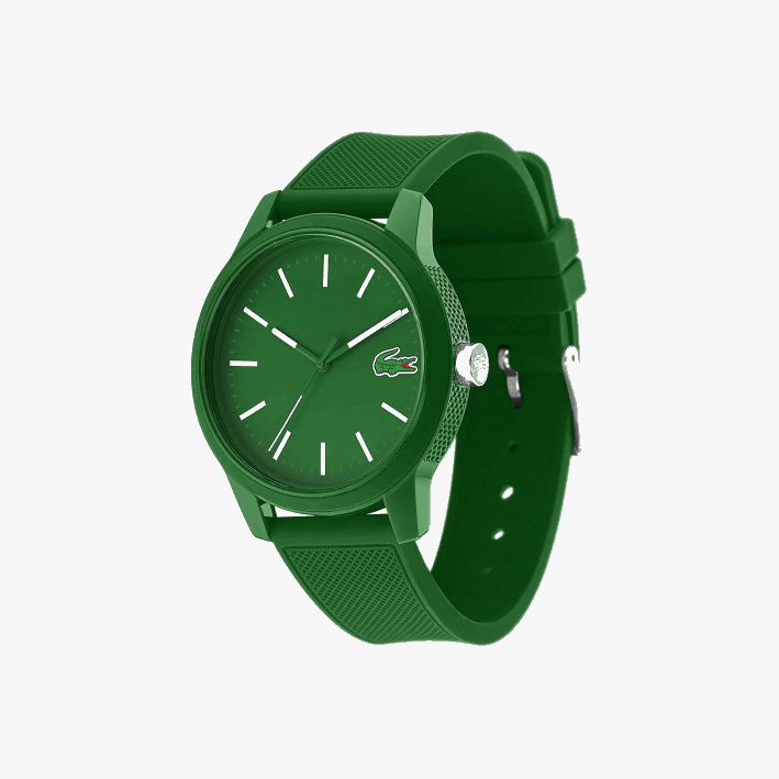 hombres Lacoste 6F242256 verde 000 correa de silicona verde reloj 12.12