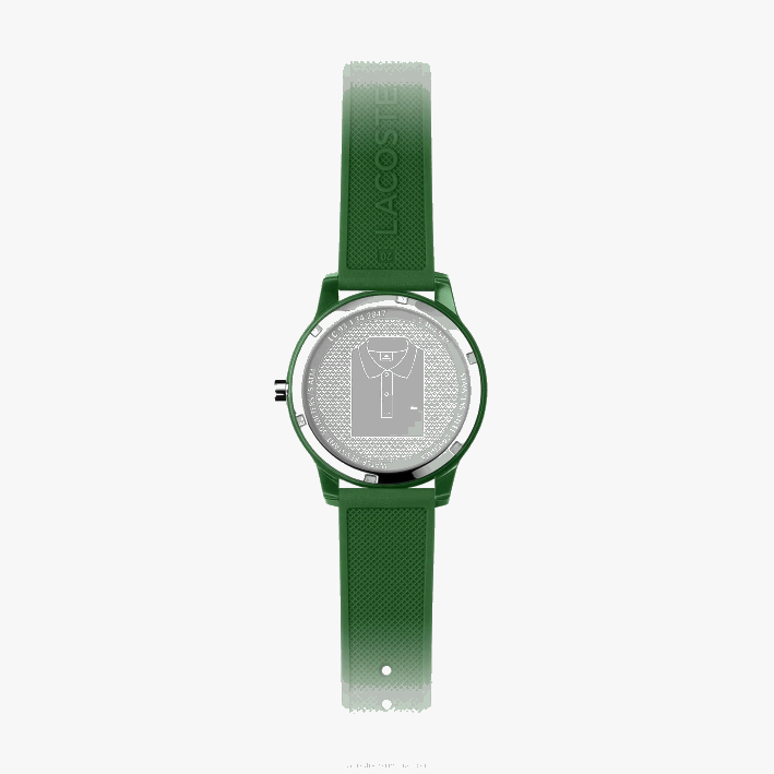 hombres Lacoste 6F242256 verde 000 correa de silicona verde reloj 12.12