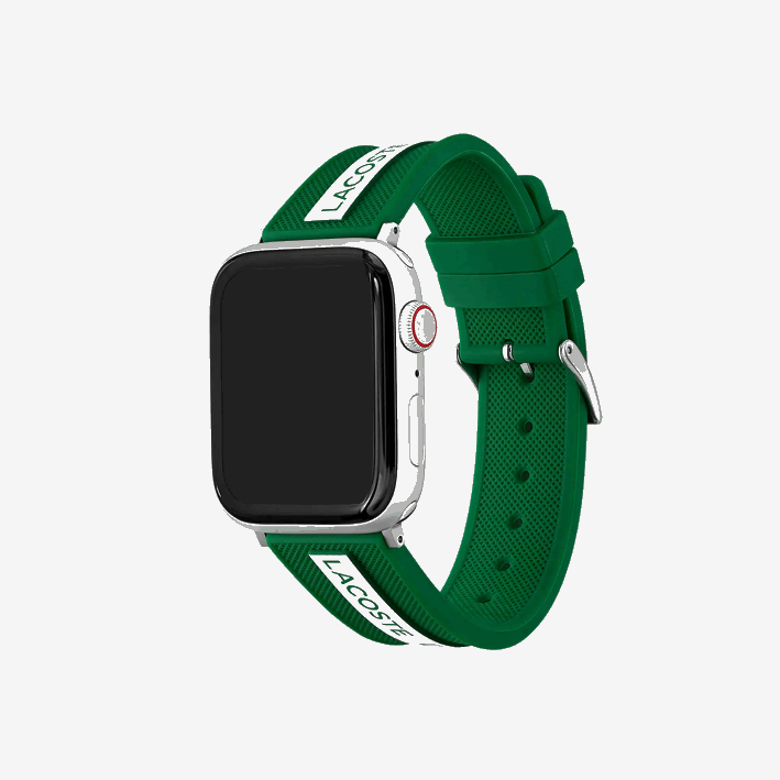 hombres Lacoste 6F242313 negro 000 correa de silicona verde para apple watch