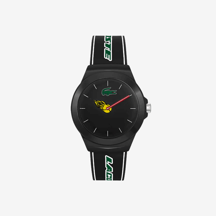 hombres Lacoste 6F242350 negro 000 reloj neocroc correa de silicona negra