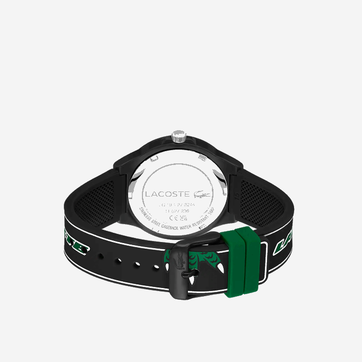 hombres Lacoste 6F242350 negro 000 reloj neocroc correa de silicona negra