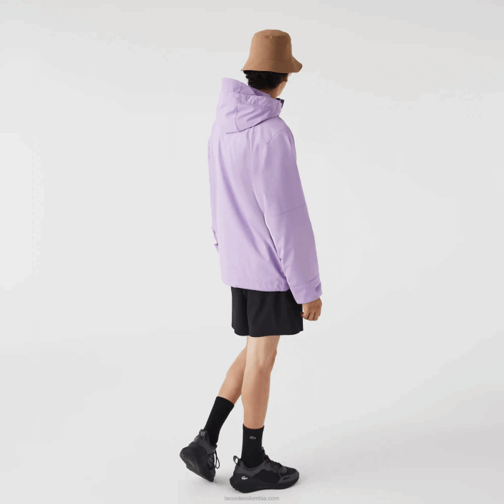 hombres Lacoste 6F241256 púrpura gfu parka repelente al agua