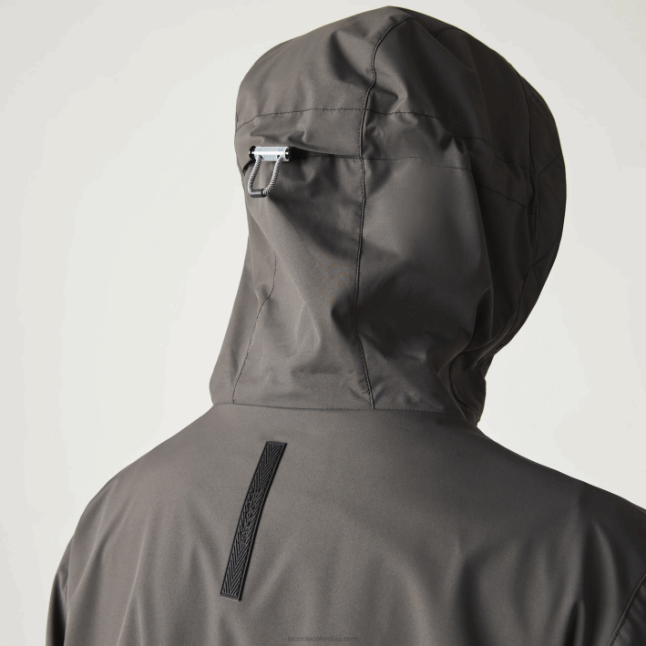 hombres Lacoste 6F241257 negro 031 parka repelente al agua