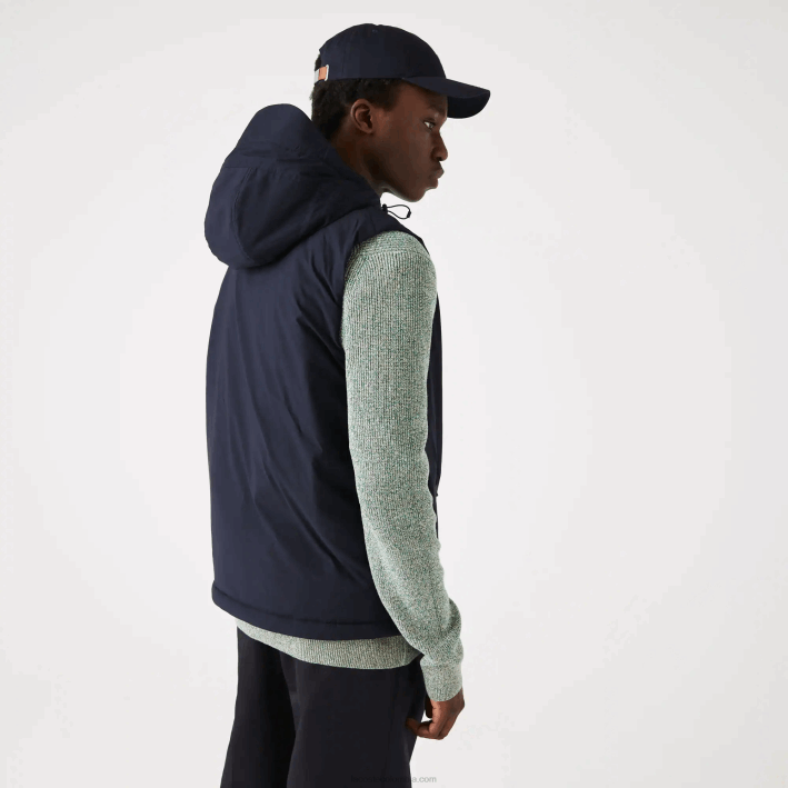 hombres Lacoste 6F241290 beige blanco a8m trinchera de cuadros 3 en 1 heritage