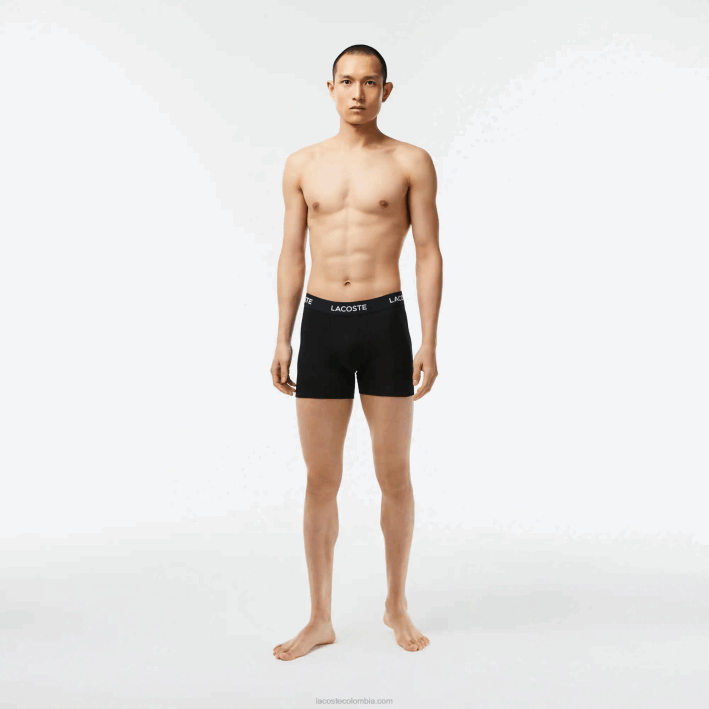 hombres Lacoste 6F241399 negro 031 Pack de 5 bóxers con logo en la cintura hombres Lacoste 6F241399 negro 031 Pack de 5 bóxers con logo en la cintura