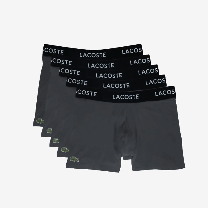 hombres Lacoste 6F241400 gris xb4 Pack de 5 bóxers con logo en la cintura hombres Lacoste 6F241400 gris xb4 Pack de 5 bóxers con logo en la cintura
