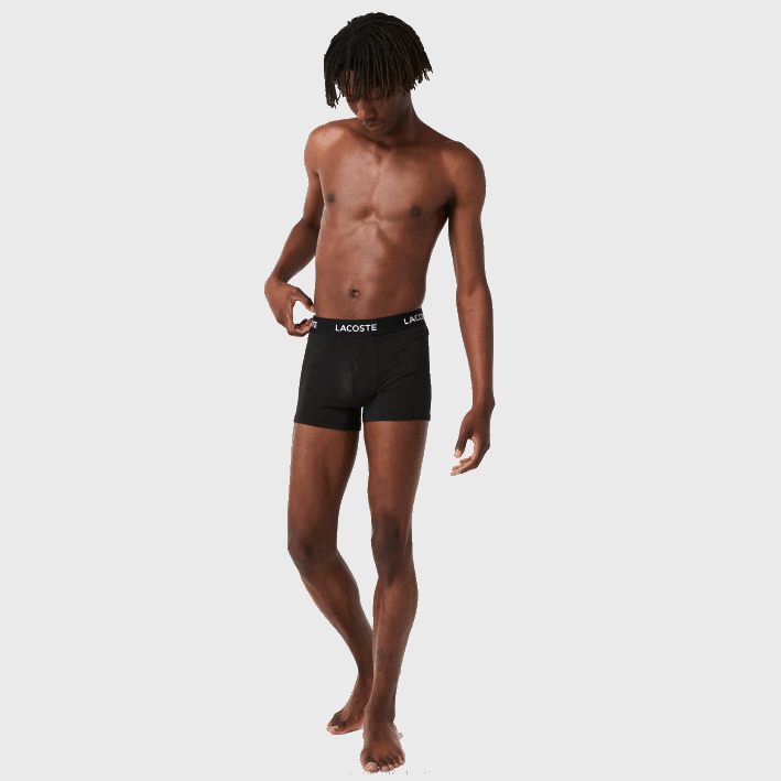 hombres Lacoste 6F241461 negro 031 Pack de 3 calzoncillos de microfibra hombres Lacoste 6F241461 negro 031 Pack de 3 calzoncillos de microfibra