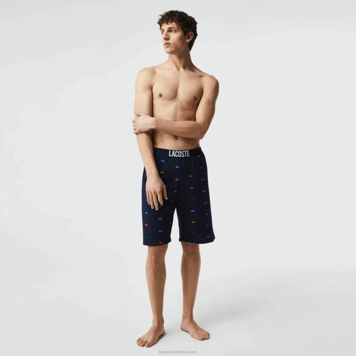 hombres Lacoste 6F241499 azul marino blanco qrn shorts de interior polar de algodón con estampado de cocodrilos hombres Lacoste 6F241499 azul marino blanco qrn shorts de interior polar de algodón con estampado de cocodrilos