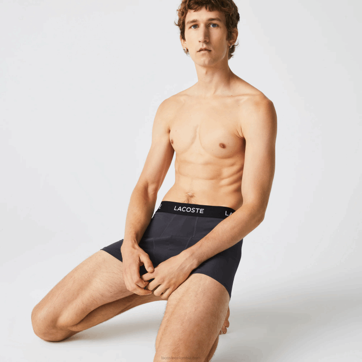 hombres Lacoste 6F241528 gris oscuro rojo azul negro 8w3 Pack de 3 calzoncillos de microfibra con cintura a rayas hombres Lacoste 6F241528 gris oscuro rojo azul negro 8w3 Pack de 3 calzoncillos de microfibra con cintura a rayas