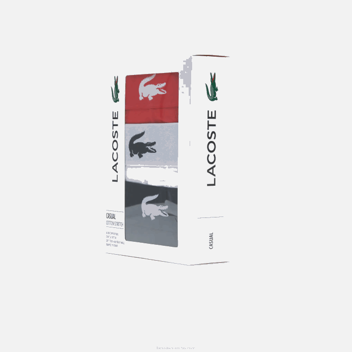 hombres Lacoste 6F241548 negro rojo blanco tr2 Pack de 3 calzoncillos bóxer de cocodrilo en contraste con la marca