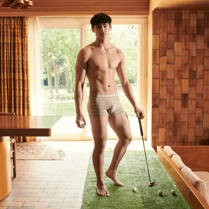 hombres Lacoste 6F24467 caqui verde gris lomo gc9 Pack de 3 calzoncillos con cintura en contraste